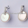 flat pearl earrings